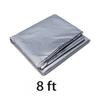 SEIWEI 8ft Billiard Table Dust Cover Outdoor Pool Table Cover Foldable and Waterproof Silver view 2