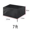 SEIWEI 7ft Billiard Table Dust Cover Outdoor Pool Table Cover Foldable and Waterproof Black view 2