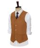 Tuikayoo Men's Suede Leather Suit Vest Vintage Western Cowboy Waistcoat Regular Fit(3XL, Coffee) view 4