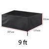 SEIWEI 9ft Billiard Table Dust Cover Outdoor Pool Table Cover Foldable and Waterproof Black view 2