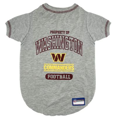 NFL Washington Commanders Dog T-Shirt Large. - Licensed Shirt for Pets Team Colored with Team Logos- Premium Stretchable Materials for The Comfort of Your Dog & Cat