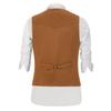 Tuikayoo Men's Suede Leather Suit Vest Vintage Western Cowboy Waistcoat Regular Fit(XXL, Blue) view 2