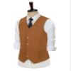 Tuikayoo Men's Suede Leather Suit Vest Vintage Western Cowboy Waistcoat Regular Fit(XXL, Blue) view 4