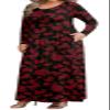 BISHUIGE 2026 Women's Plus Size Maxi Dresses Long Sleeve Casual Long Dress for Curvy Women Fall with Pockets XL-6XL 2XL, Red Flowers view 2