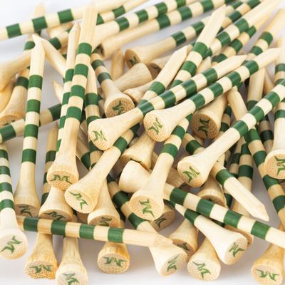 MAZEL Professional Natural Wood/Bamboo Golf Tees 2 3/4 Inch & 3 1/4 Inch,Pack 50,Reduce Friction & Side Spin, More Durable and Stable Golf Tees,Beige