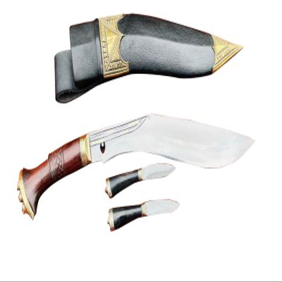 EGKH High Carbon Steel Blade Khukuri - 14" Traditional Cheetlange Kukri - Hand Forged - Survival - Super Fast Balance Tempered Blade Knife with Rosewood Handle