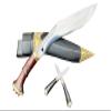 EGKH High Carbon Steel Blade Khukuri - 14" Traditional Cheetlange Kukri - Hand Forged - Survival - Super Fast Balance Tempered Blade Knife with Rosewood Handle view 2