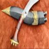 EGKH High Carbon Steel Blade Khukuri - 14" Traditional Cheetlange Kukri - Hand Forged - Survival - Super Fast Balance Tempered Blade Knife with Rosewood Handle view 4
