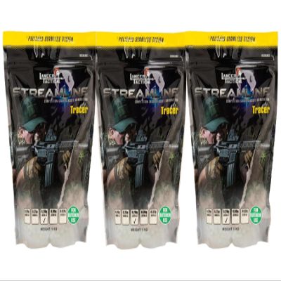 Lancer Tactical 3,570 Rounds 0.28g Streamline Competition Grade Outdoor Tracer Airsoft BBS Glow in The Dark (Color: Green) X3 - Outdoor Field Compliant