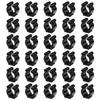 30 Black Billiards Cue Clips - Regular Fishing Rod Storage Holders for Pool Cue & Fishing Pole view 1