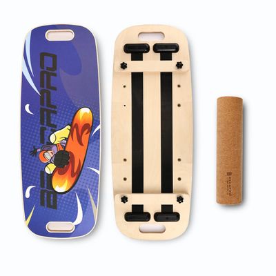 Surf Balance Board Trainer, Wobble Board with Adjustable Stoppers -4 Different Distance Options-Balancing Board for Surf Skateboard, Hockey,Snowboard