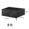 SEIWEI 8ft Billiard Table Dust Cover Outdoor Pool Table Cover Foldable and Waterproof Black view 2