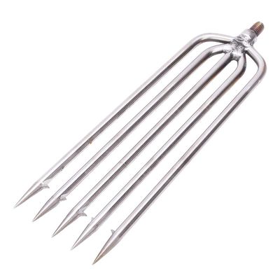 1 Pcs Stainless Steel Fishing Harpoon, 5 Prongs Harpoon Gig Gaff Hook Barb Fish Spear For Outdoor Fishing Tackle With 8mm Screws Portable Harpoon For Ponds,Lakes Or Rivers Hunting
