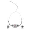 Bodha Traditional IndianSilver Plated Oxidized Stylish Traditional Ethnic Choker Necklace Jewellery Set for Women (SJN_99_O) view 3