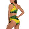 Adugen Origei Bikini Sets Jamaica Flag Women's Swimwear Cute Bathing Suit Ruched High Cut Swimsuit SummerXL view 4