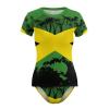 Jamaica Flag Women's One-Piece Swimsuit Triangle Bathing Swimsuit Beach Party XL view 1