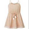 Bonny Billy Big Girls Spaghetti Straps Solid Cotton Kid Beach Dress 4-5 Years Apricot-1 view 3