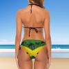 Bikini Sets Jamaica Flag Women's Swimwear Cute Bathing Suit Ruched High Cut Swimsuit Summers view 4