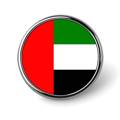 UAE FlagRound Brooch Lapel Pin Decoration Pins Badge for Men Women