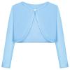 Bonny Billy Girls' Long Sleeve Knit Bolero Cardigans Jacket Cover Up Sweater 4-5 Years Light Blue view 1