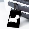Westie Dogs Printed Luggage Tag Name ID Card Holder Identify Labels for Suitcase Travel Baggage view 3