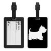 Westie Dogs Printed Luggage Tag Name ID Card Holder Identify Labels for Suitcase Travel Baggage view 4