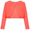 Bonny Billy Girls' Long Sleeve Knit Bolero Cardigans Jacket Cover Up Sweater 10-11 Years Orange view 1