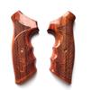 BMPL Hardwood Luxury Laser Grips Compatible with Taurus Medium/Large Frame.357 M44, 65, 66, 80, 82, 83, 96, 431, 441, 607, 608, 669 Revolver Handmade, Brown,Red view 1