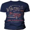 50th Birthday Gift Shirt for Men - Vintage 1976 Aged to Perfection - Vintage Truck - F/Navy-4X view 1