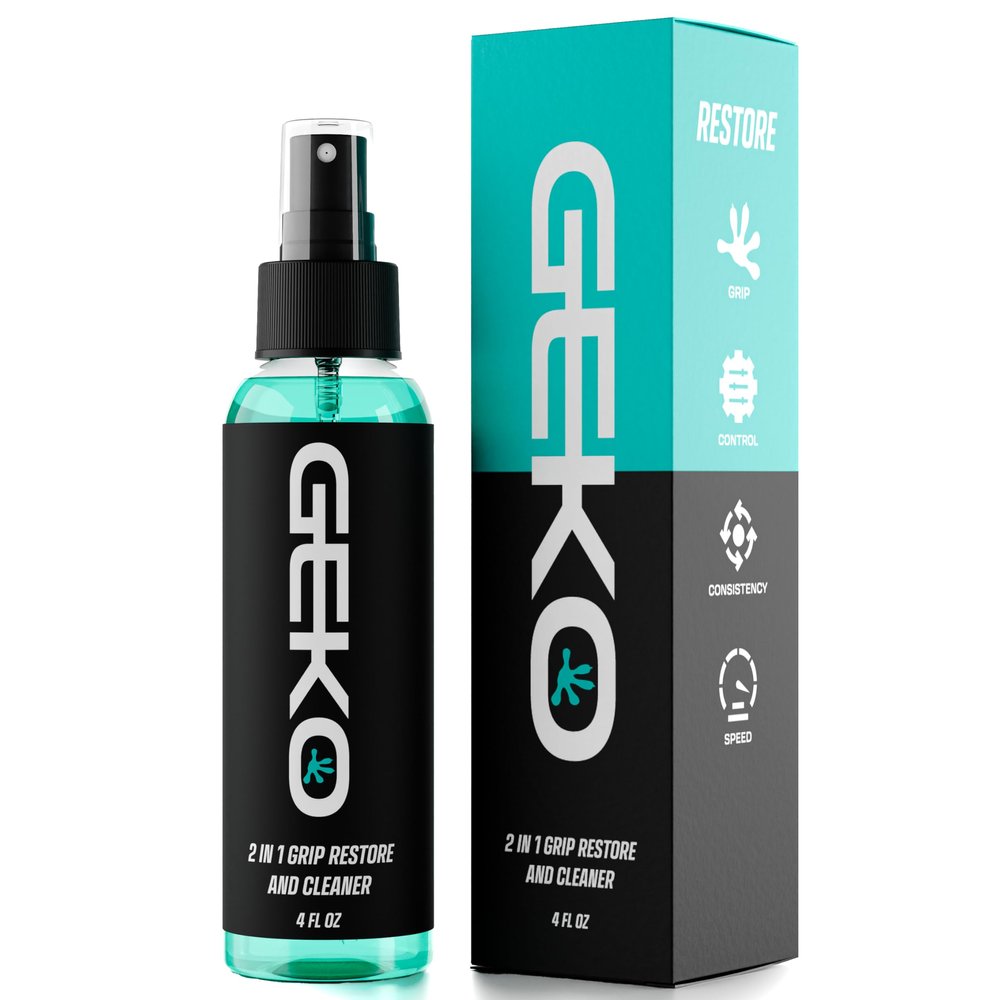 Geko 2-in-1 Grip Restore & Cleaner  #1 Basketball, Golf, Football, Volleyball, and Baseball Grip Spray  Restores Shoe, Grip & Glove Traction, Removes Dirt & Oil, Restores Control & Consistency