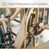 Via Velo 2 Electric Bike Bike Lock Set | Same Key System 4 Keyed Alike keys, Heavy-Duty Hard Steel | 33.5" Folding Lock | 11" Bicycle ULock | 6' Cable | for Electric Bike Fat Tire Scooter Folding Bike view 3