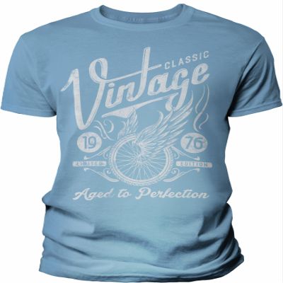 1976 Birthday Shirt for Men - Classic Vintage 1976 Aged to Perfection - Wheel - 50th Birthday Gift - F/Carolina-4X