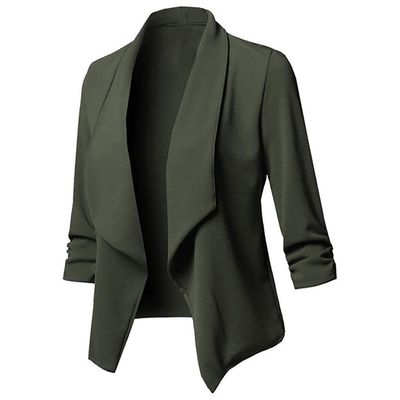 Casual Open Solid Womens Long Front Sleeve Coat Cardigan Jacket Women's Coat Full Length down Coats for Women