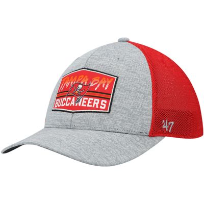 47 Men's Heathered Gray/Red Tampa Bay Buccaneers Motivator Flex Hat