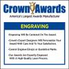 Crown Awards 3.6875" x 1" Personalized Small Engraving Plate for 10.5" Rustic Football Perpetual Trophy, Rustic Football Sculpture Award Prime view 3