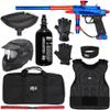 Action Village Azodin KDIII Level 2 Protector Paintball Gun Package Kit (Small/Medium, Polished Blue/Polished Orange-Red)