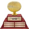 Crown Awards 18" Basketball Rosewood Tiered Base Trophy, Basketball Sculpture Award - Custom Engraving Included view 1