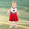 Little King NCAA Infant/Toddler Girls One Piece Team Cheer Jumper Dress-Ohio State Buckeyes-18 Months view 2