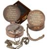 WOANIN Personalized Compass with Case- Vintage Brass Sundial Compass, Magnetic Pocket Compass for Camping, Hiking, Touring Congratulations Gift view 1