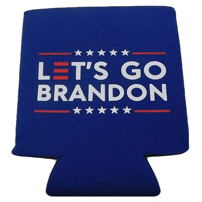 Let's Go Brandon Red E Blue Printed Collapsible Insulated Can Jacket