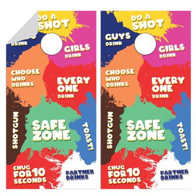 Cornhole Board Wraps | Fun Neon Drinking Game Wrap | Cornhole Decal 48.5x24.5in | Waterproof 3M Vinyl with Air Release | Laminated & Easy-to-Apply Wraps for Cornhole Enthusiasts