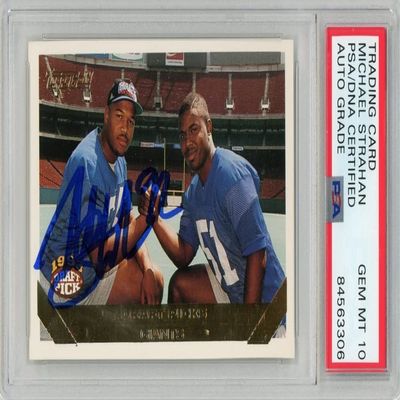 Michael Strahan 1993 Topps Gold Autograph Rookie Card #275 PSA/DNA 10