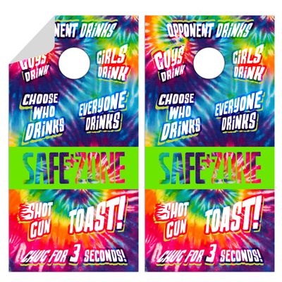 Cornhole Board Wraps | Tie Dye Neon Drinking Game Wraps | Cornhole Decal 48.5x24.5in | Waterproof 3M Vinyl with Air Release | Laminated & Easy-to-Apply Wraps | Ideal for Cornhole Enthusiasts