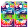 Cornhole Board Wraps | Tie Dye Neon Drinking Game Wraps | Cornhole Decal 48.5x24.5in | Waterproof 3M Vinyl with Air Release | Laminated & Easy-to-Apply Wraps | Ideal for Cornhole Enthusiasts view 1
