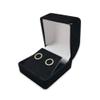N N'icePackaging - 1 Qty Midnight Black Velour Small Earring Soft Flocked Square Jewelry Gift Box view 1