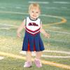 Little King NCAA Infant/Toddler Girls One Piece Team Cheer Jumper Dress-Ole Miss Rebels-12 Months view 2