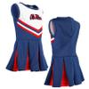 Little King NCAA Infant/Toddler Girls One Piece Team Cheer Jumper Dress-Ole Miss Rebels-12 Months view 4