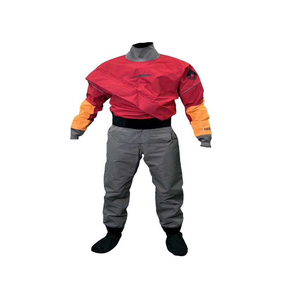 Men's Aquafur Downpour Drysuit (Red, Large)