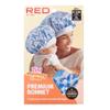 Red by Kiss 2-in-1 Mommy & Me Satin Bonnet Sleep Cap for Adult and Babies, Soft, Stretchy, and Safe, Protects Fragile Hair from Frizz & Breakage, Friction Bald Spots (Paisley, 6-18M) view 2