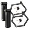 Via Velo 2 Folding Bike Lock Set | Same Key System 4 Keyed Alike Keys, Heavy Duty Hard Steel, Lightweight, Bike Lock for Electric Bike, Electric Scooter, Dirt Bike for Adults with Mounting Case view 1